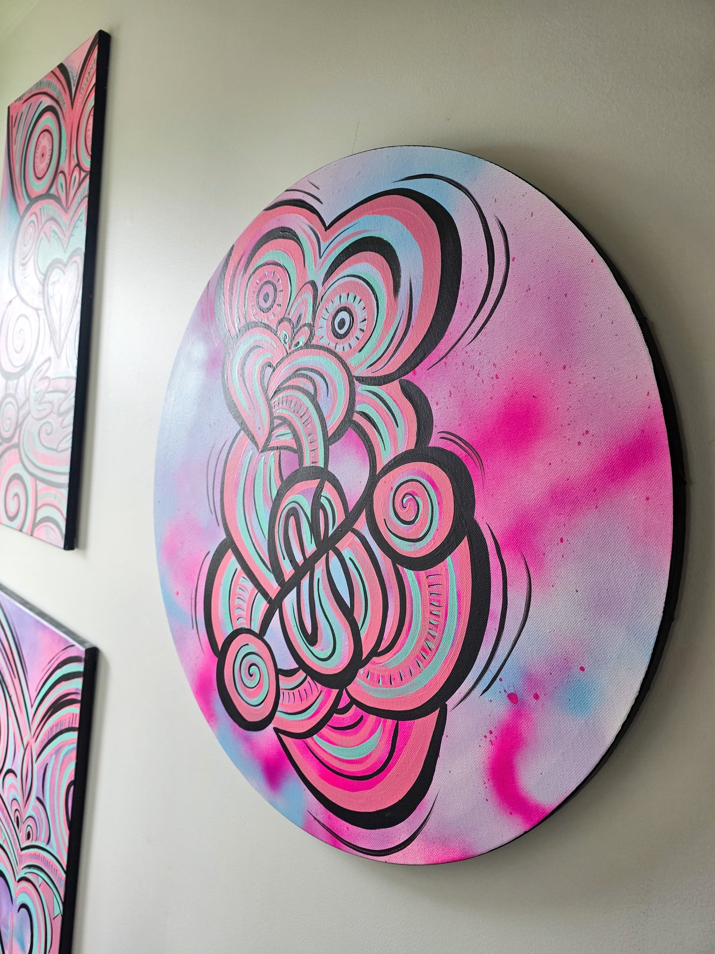 Neon Manaia Original Canvas Painting