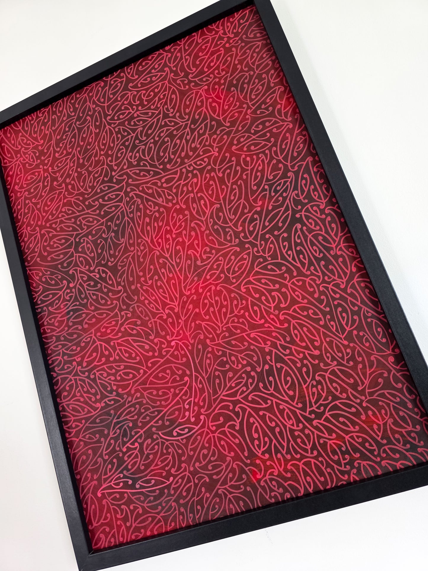 Waiho i te toipoto, kaua i te toiroa (Whero) Original Painting