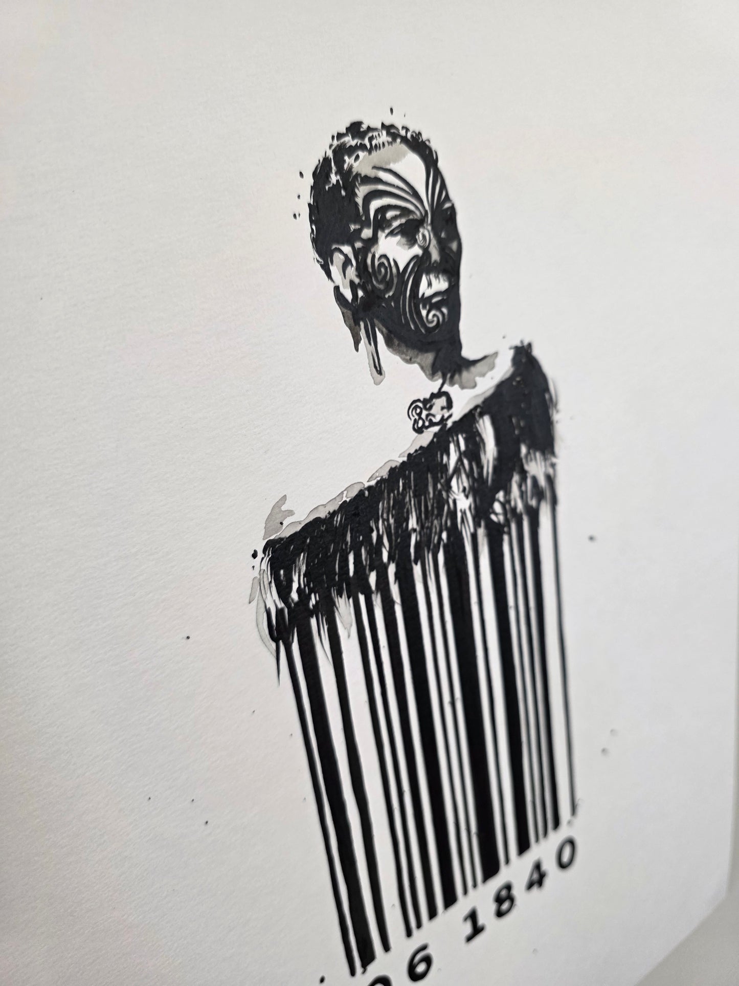 Barcode Of Whakapapa Original Painting