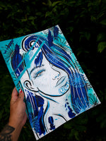 Lady In Blue Original Painting