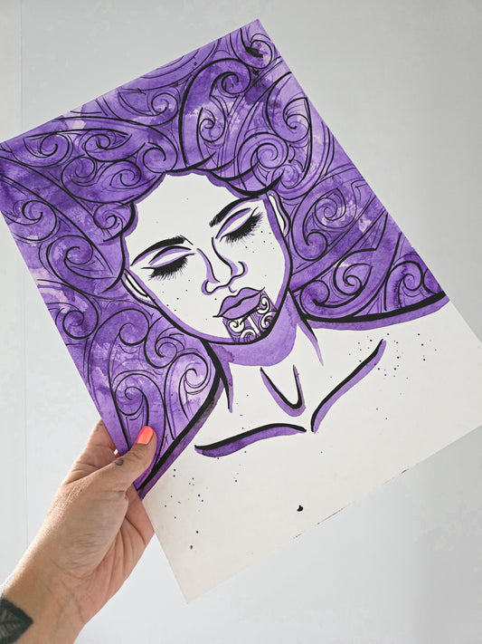 Mana Wāhine (Purple) Original Painting