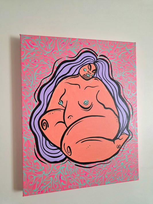 E Hine Original Canvas Painting
