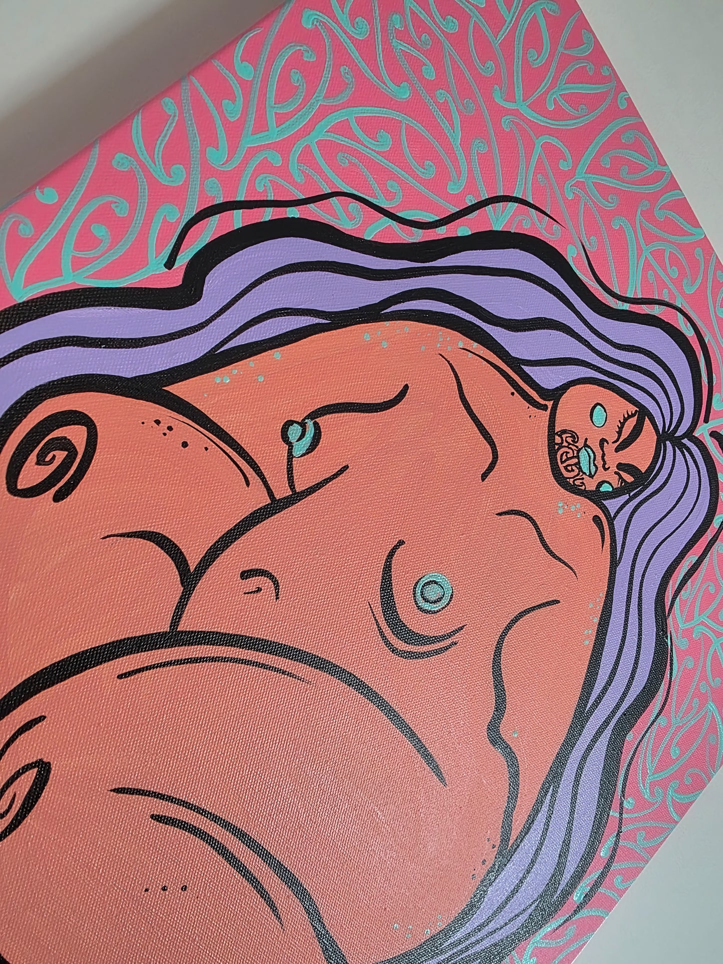 E Hine Original Canvas Painting