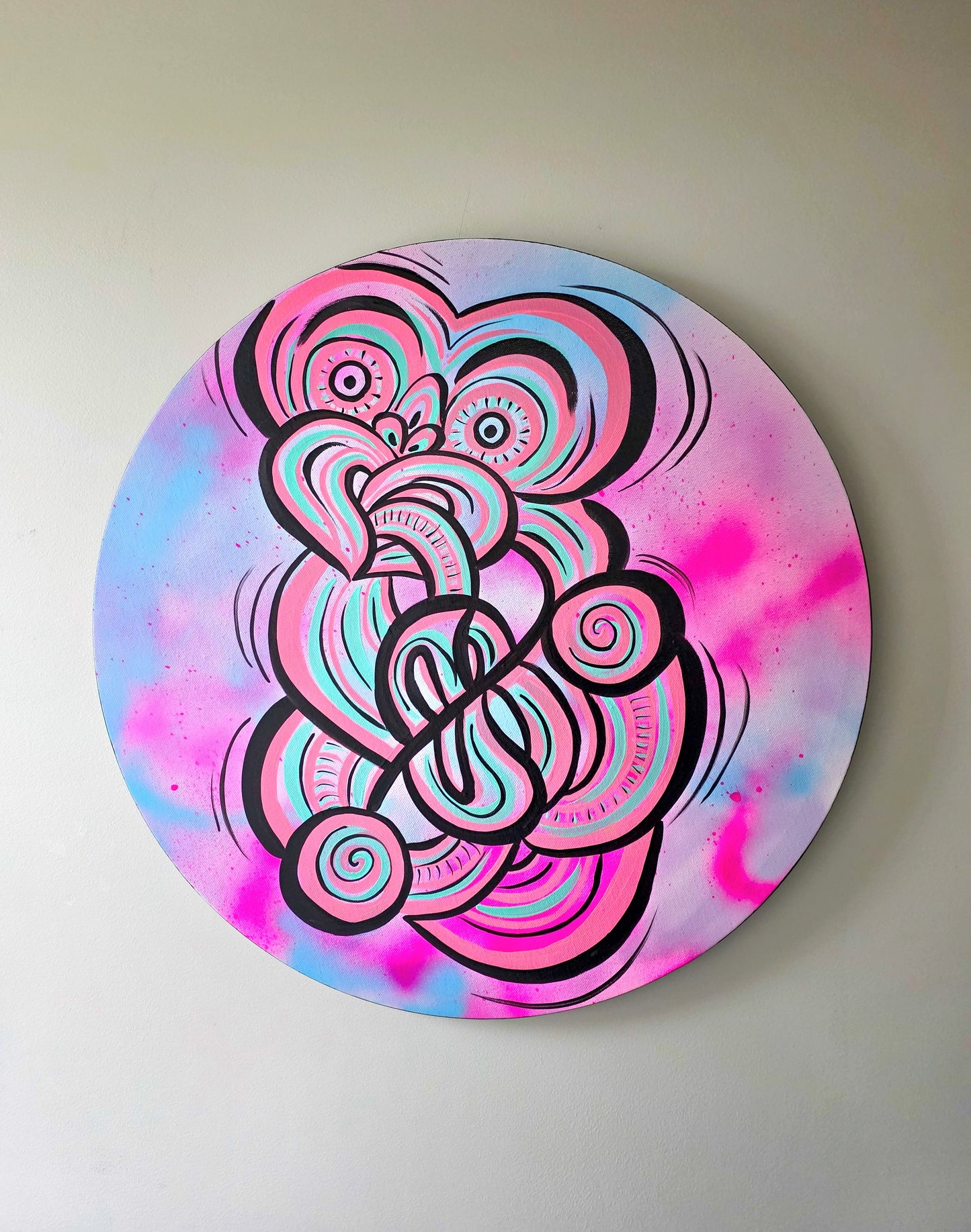 Neon Manaia Original Canvas Painting