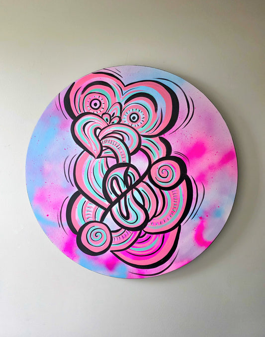 Neon Manaia Original Canvas Painting