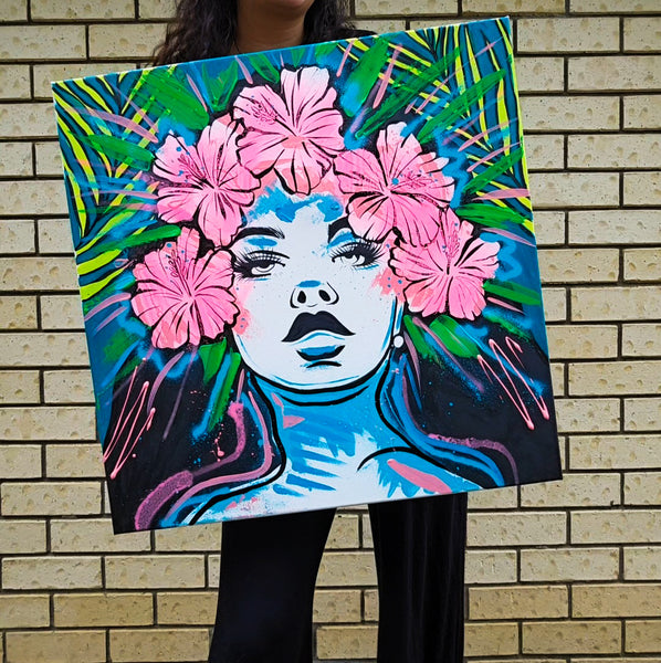 Island Girl Original Canvas Painting