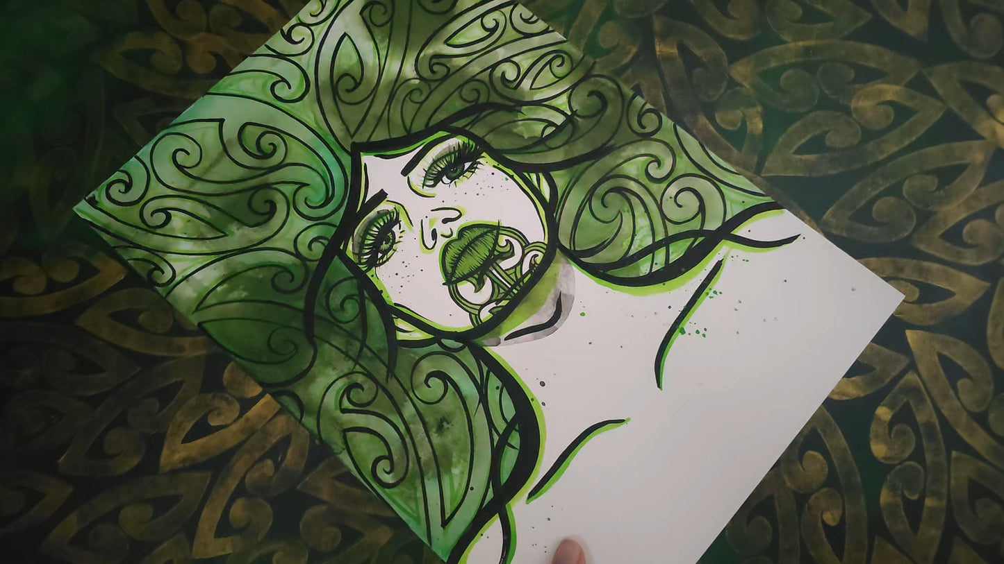Mana Wāhine (Green) Print