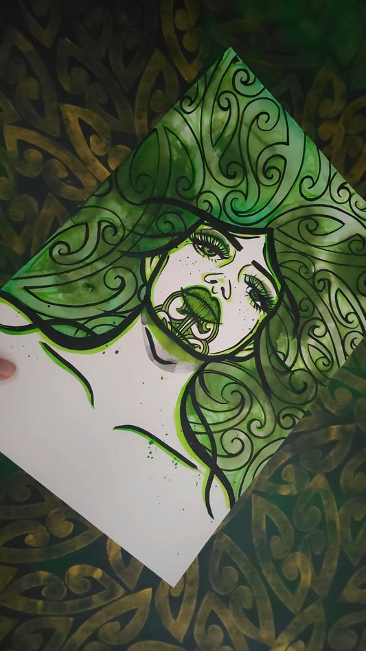 Mana Wāhine (Green) Print
