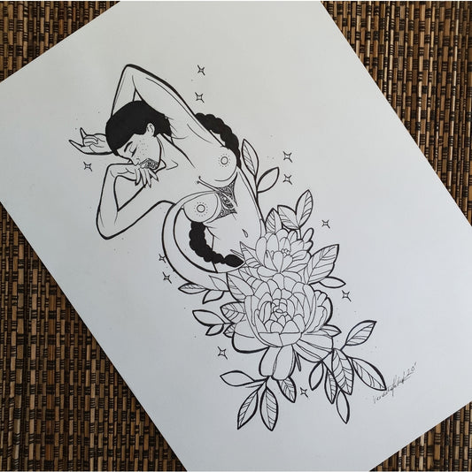 Rona and the Moon (2) Original Art