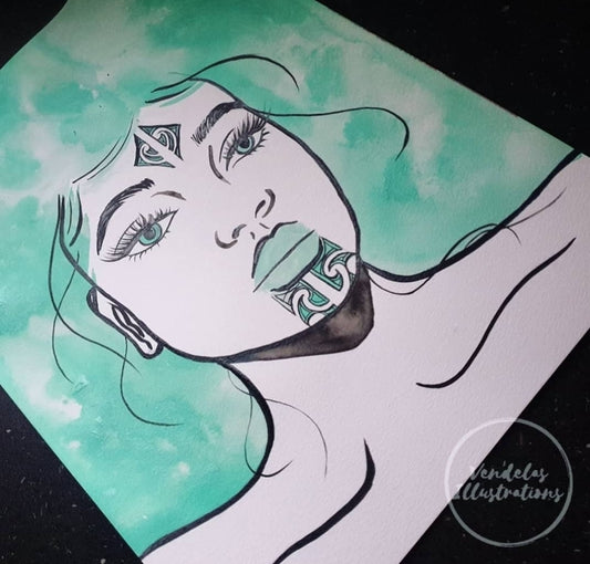 Mana Wāhine (Mint Green) Print