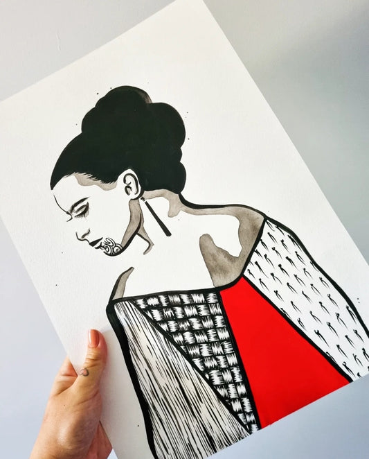 The Painted Korowai Print